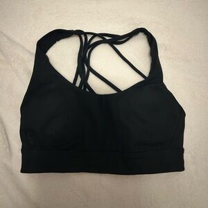 Black Strappy Sports Bra